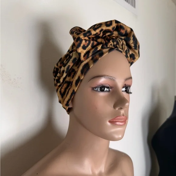 Leopard Print Head Wrap turban style hat - Picture 1 of 4